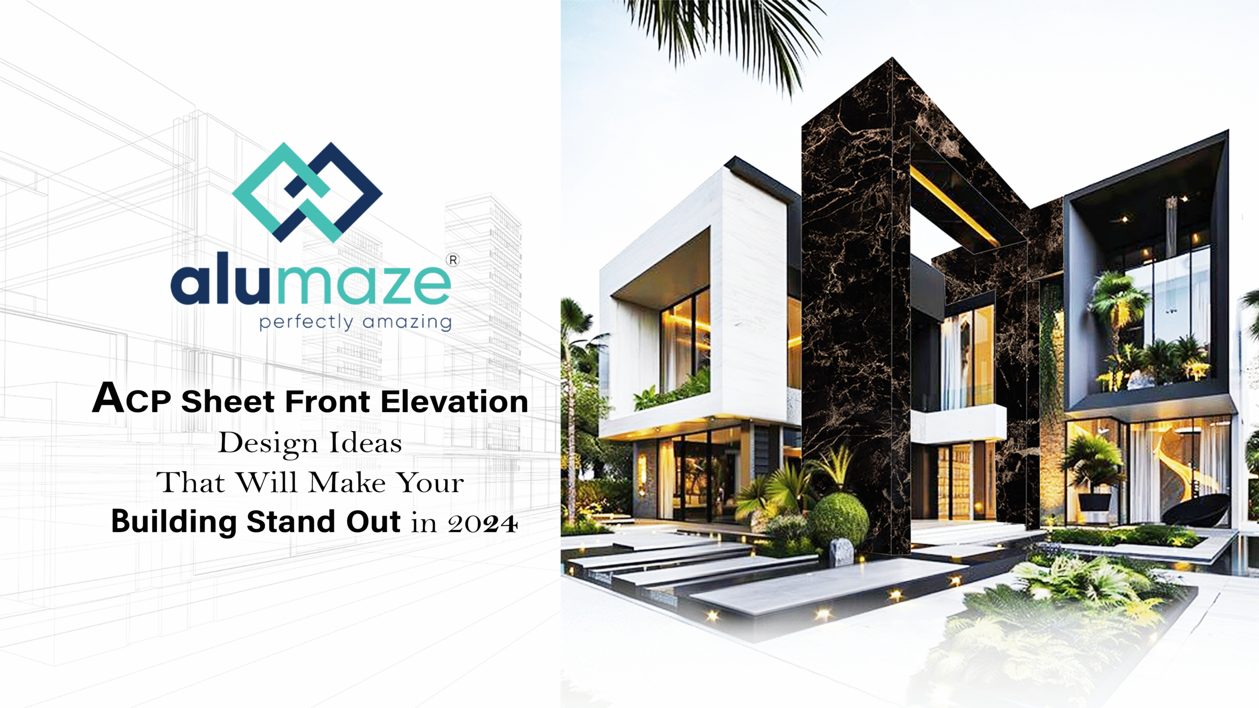 ACP sheet front elevation designs | Alumaze